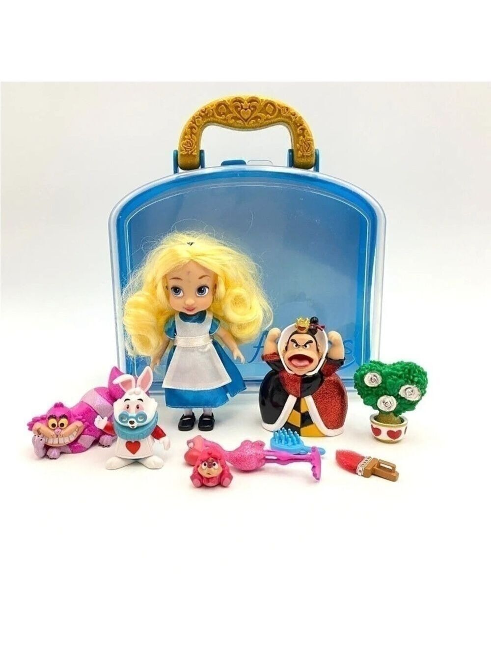 Disney Animators Collection Alice In Wonderland Mini Playset with Case COMPLETE